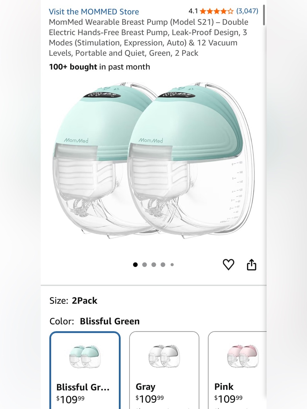 Mommed Wearable portable in-bra Breast Pump - pumps only - Picture 4 of 6